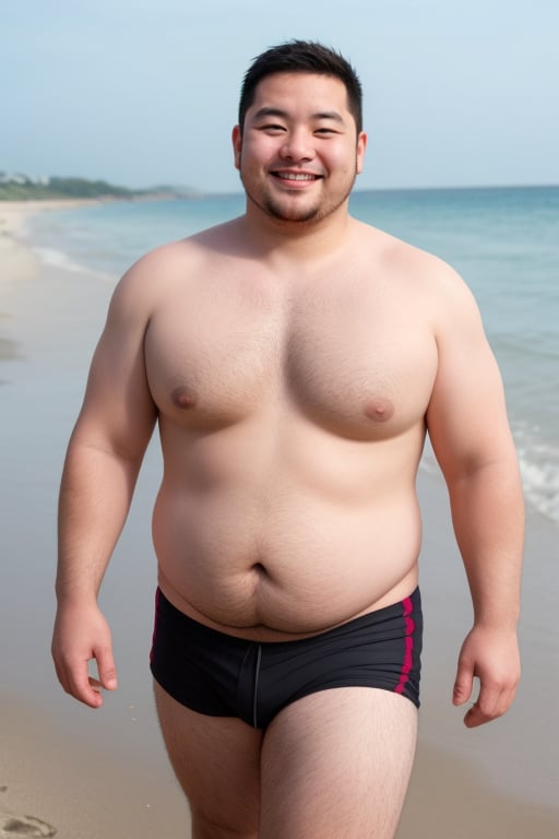 male_focus,  chubby,  smiling by Milch on Tensor.Art