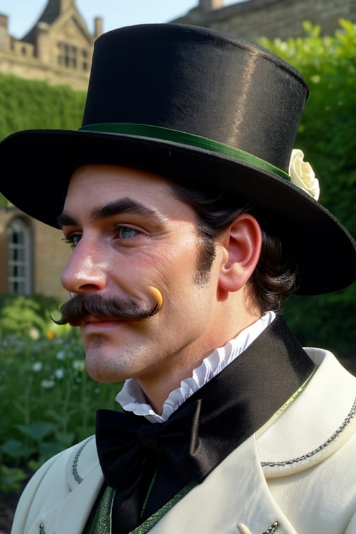 smiling,  mustache,  top_hat by Milch on Tensor.Art