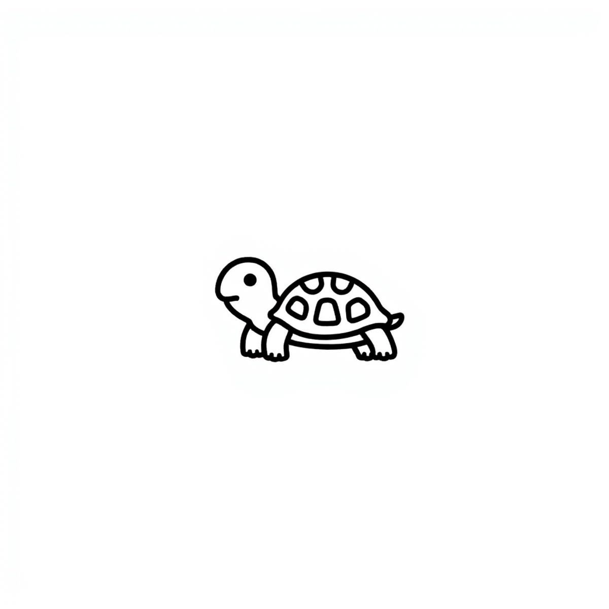 Vectorial illustration, A cute turtle in the style of v3ctora, full body, black lines, white background, Vector art, minimalist, using simple lines <lora:v3ctora:1>