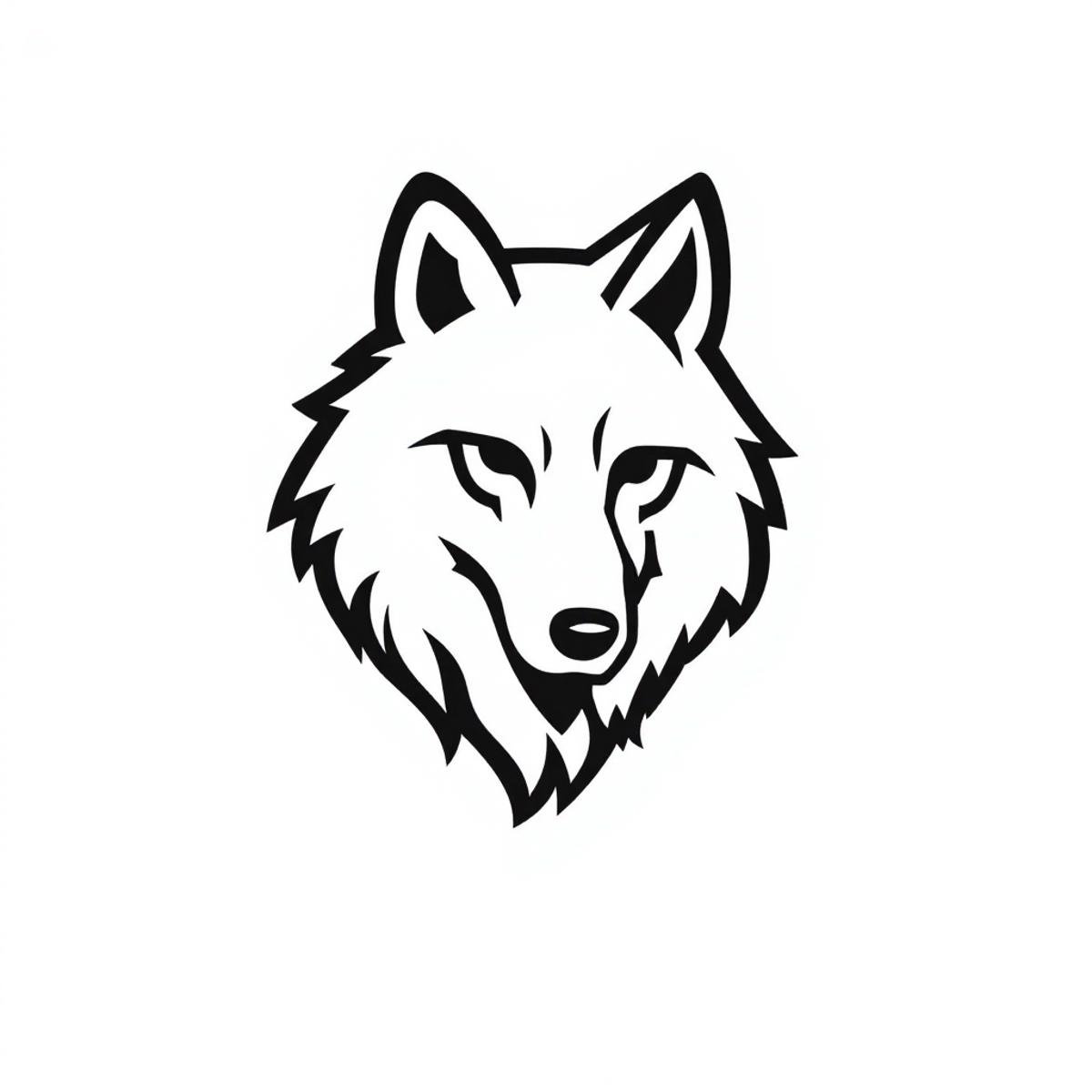 Vectorial illustration, A wolf face in the style of v3ctora, black lines, white background, Vector art, minimalist, using simple lines <lora:v3ctora:1>