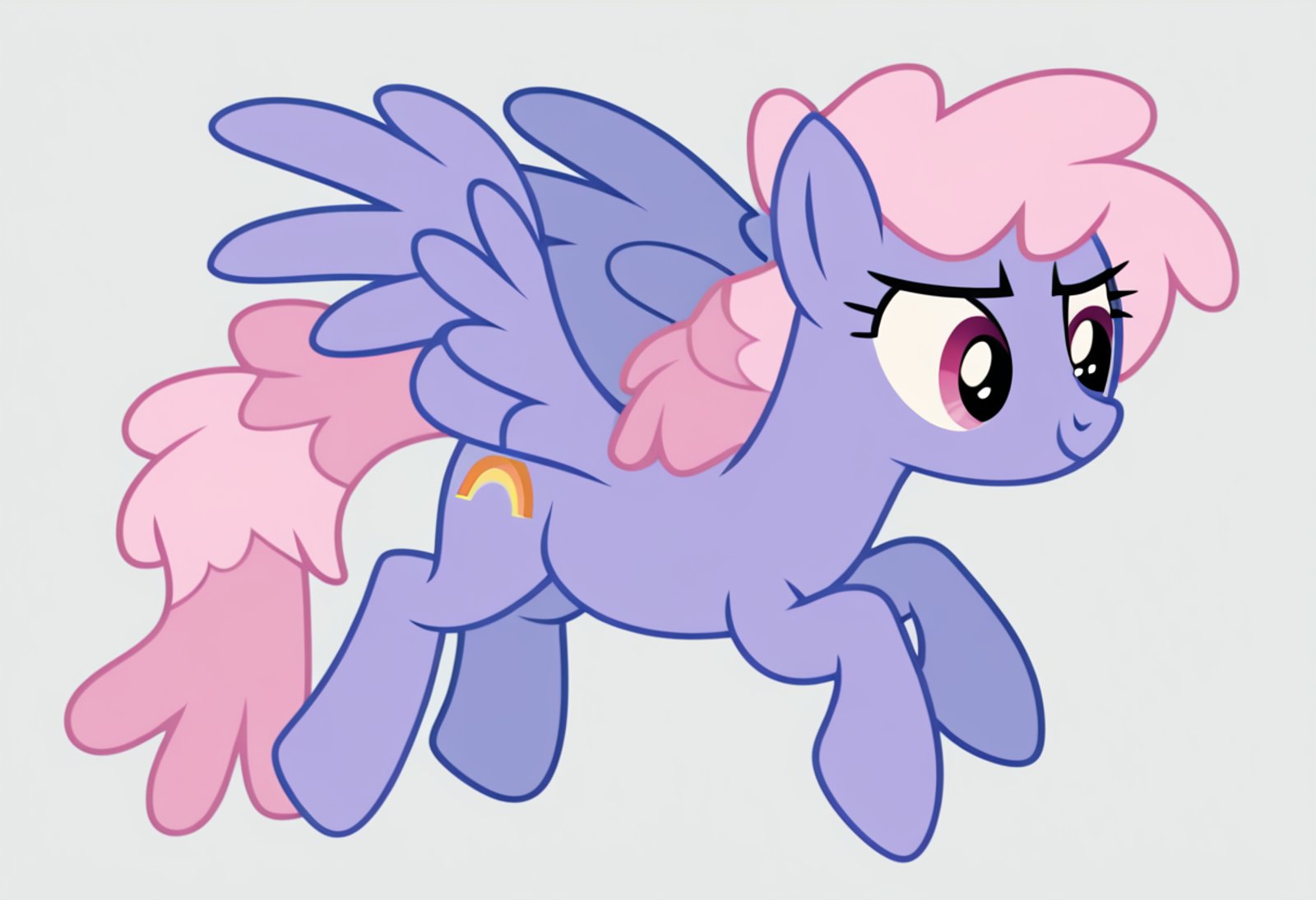 score_9, score_8_up, score_7_up, score_6_up, score_5_up, score_4_up, rainbowshine, pegasus, <lora:Rainbowshine:1>, detailed, beautiful, pony, mare, female, solo, show accurate, vector, flat colors