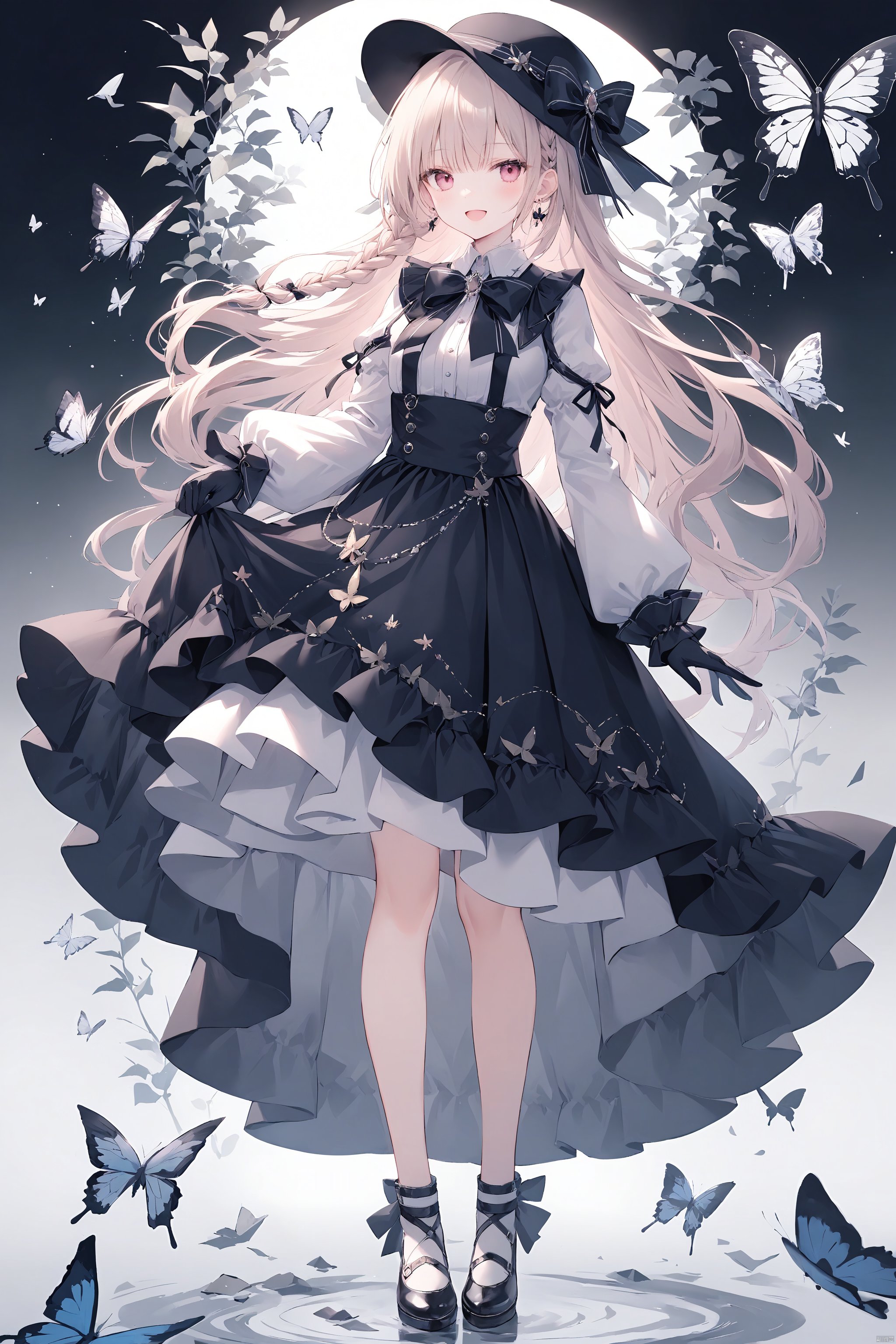 1girl,  black_bow,  black_skirt by 叫我浅笑大人就好了 on Tensor.Art