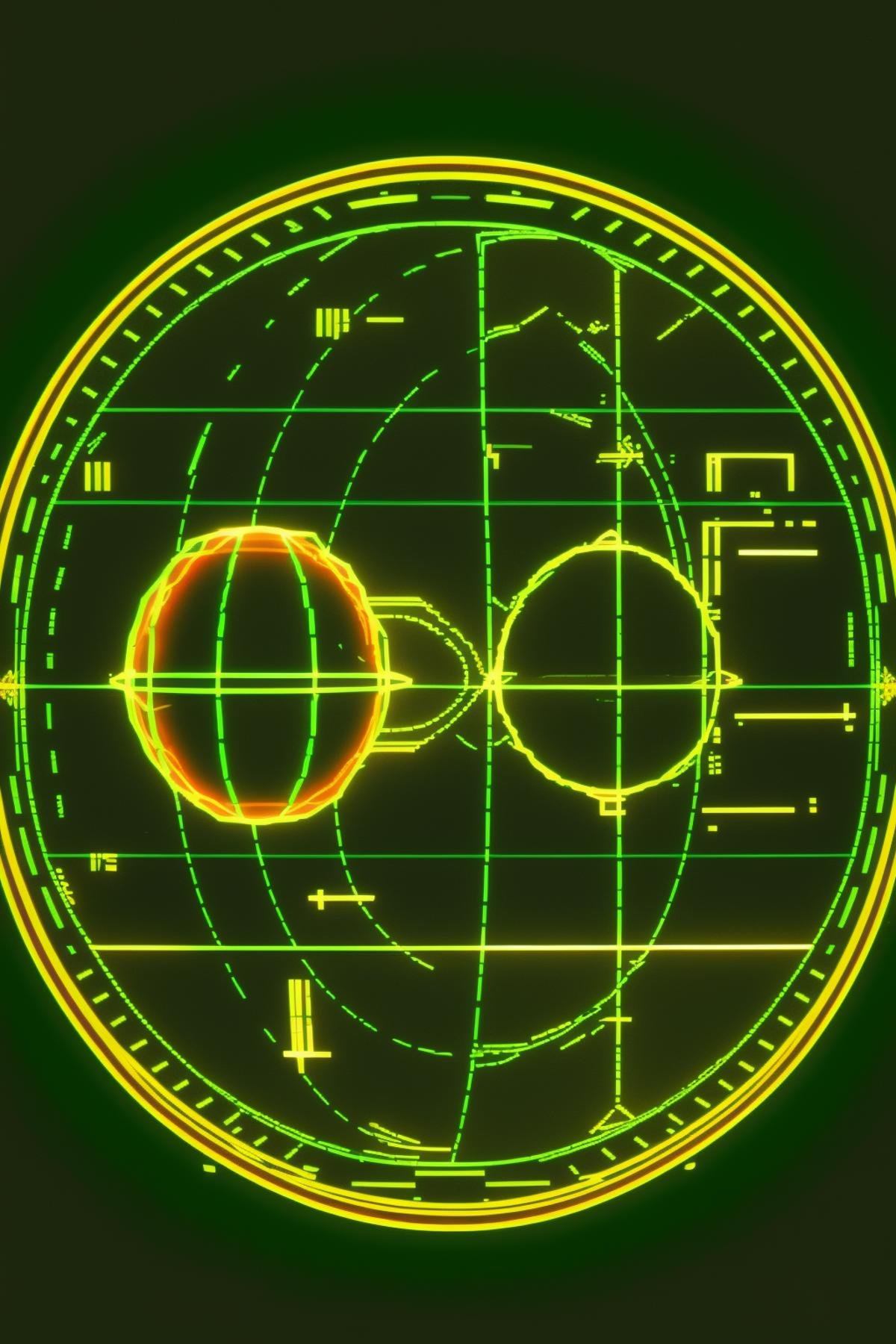 a computer generated image of a map area  on a plate with a wire mesh design around it and a red and green circle, Beeple, volumetric lights, a raytraced image, holography , cyber_ui