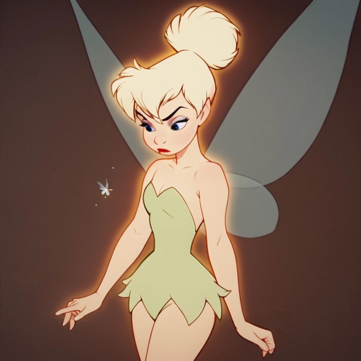 score_9, score_8_up, score_7_up, score_6_up, score_5_up, score_4_up, 1girl, Tinkerbell, fairy, Fairy wings, sexy pose