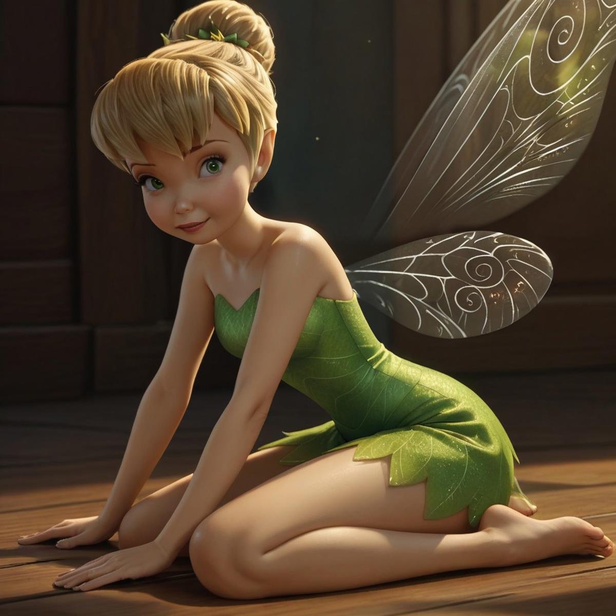 score_9, score_8_up, score_7_up, score_6_up, score_5_up, score_4_up, Tinkerbell, fairy wings, sitting on the floor