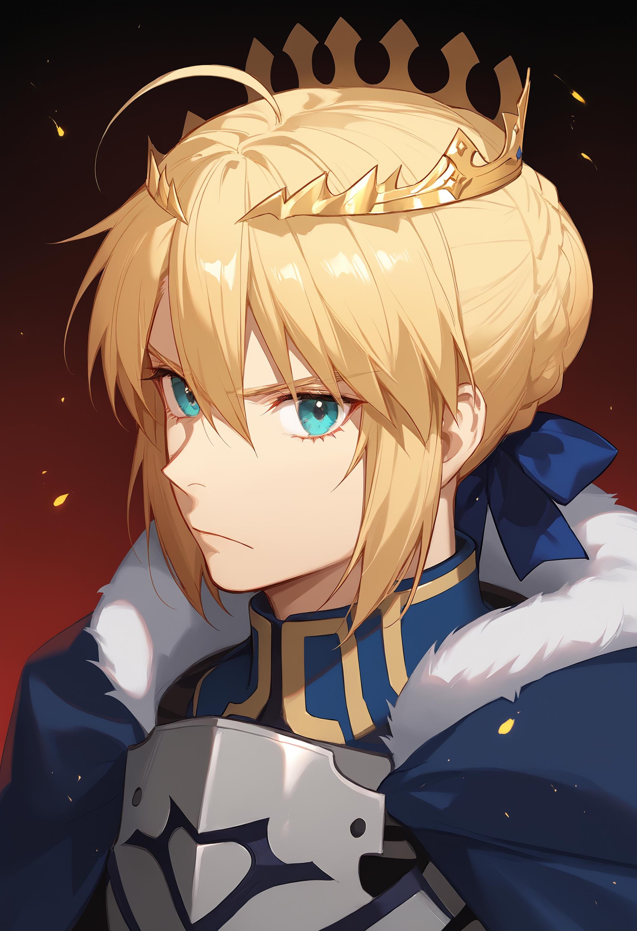 solo,  artoria pendragon (fate),  1girl by Simisir on Tensor.Art