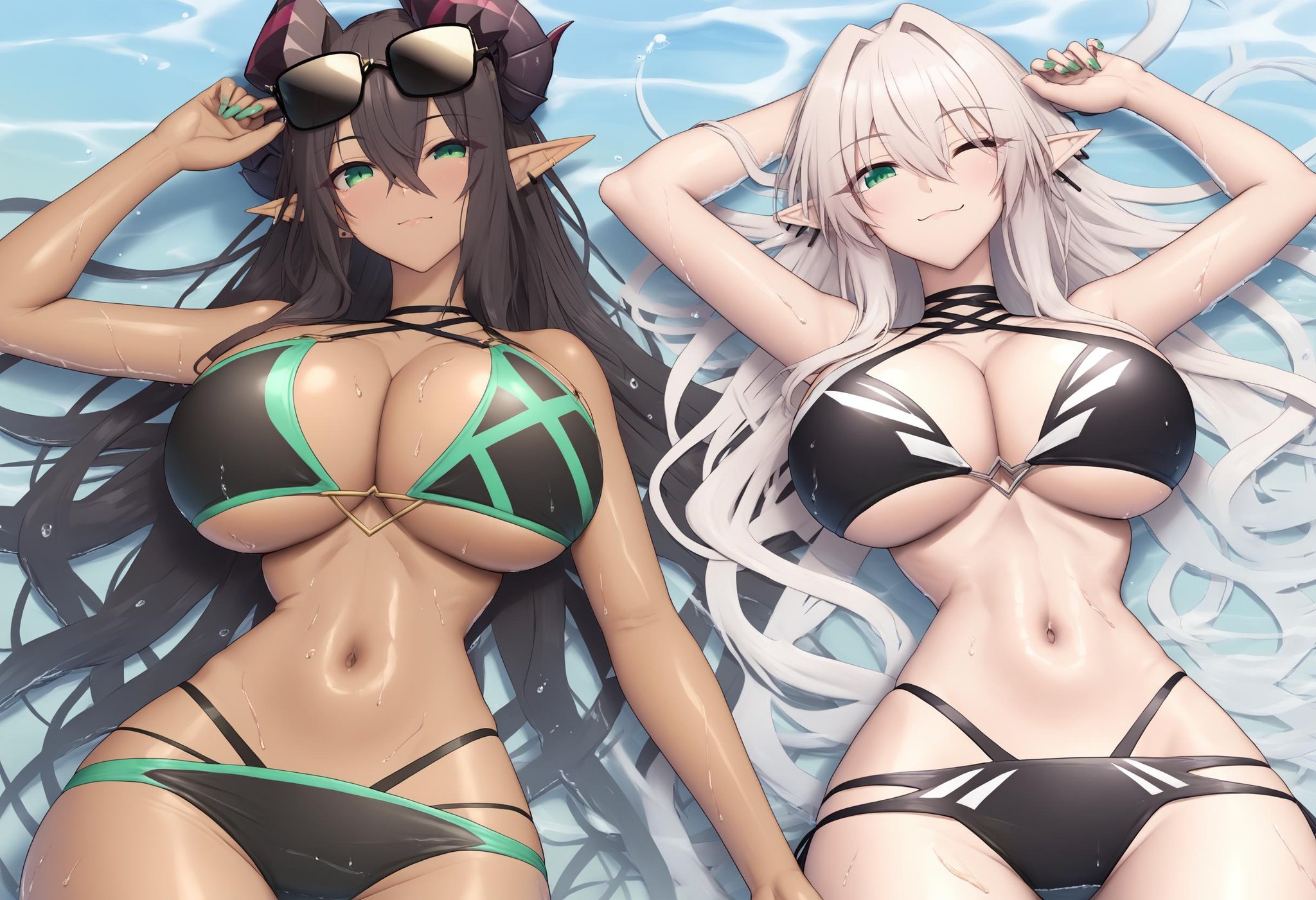 shiroshisu,  ,  2girls by Simisir on Tensor.Art