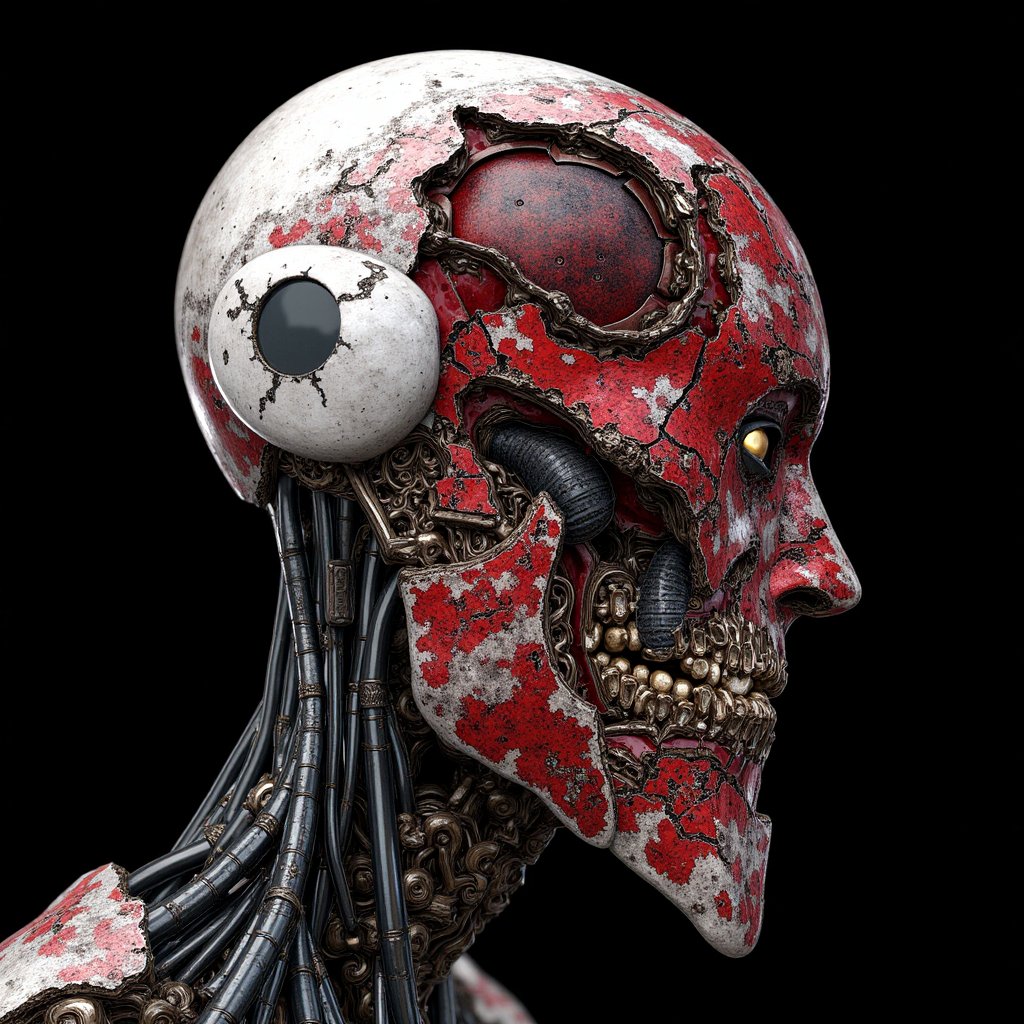 a detailed coherent unreal engine render,  a close up of a detailed XSEC cross section of a humaoid robot kratos god of wa...