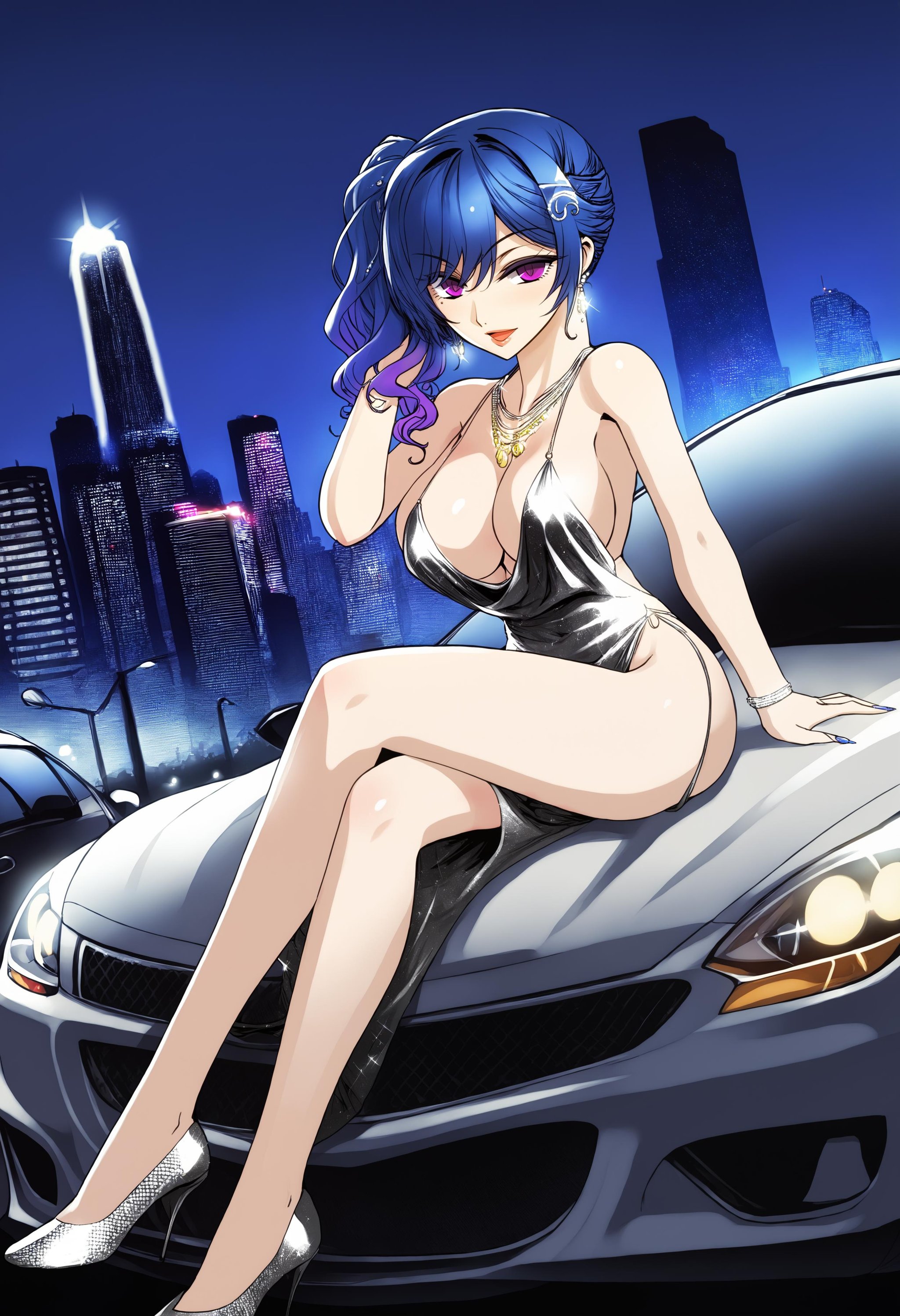 st._louis_\(luxurious_wheels\)_\(azur_lane\),  sitting on car,  car by Simisir on Tensor.Art