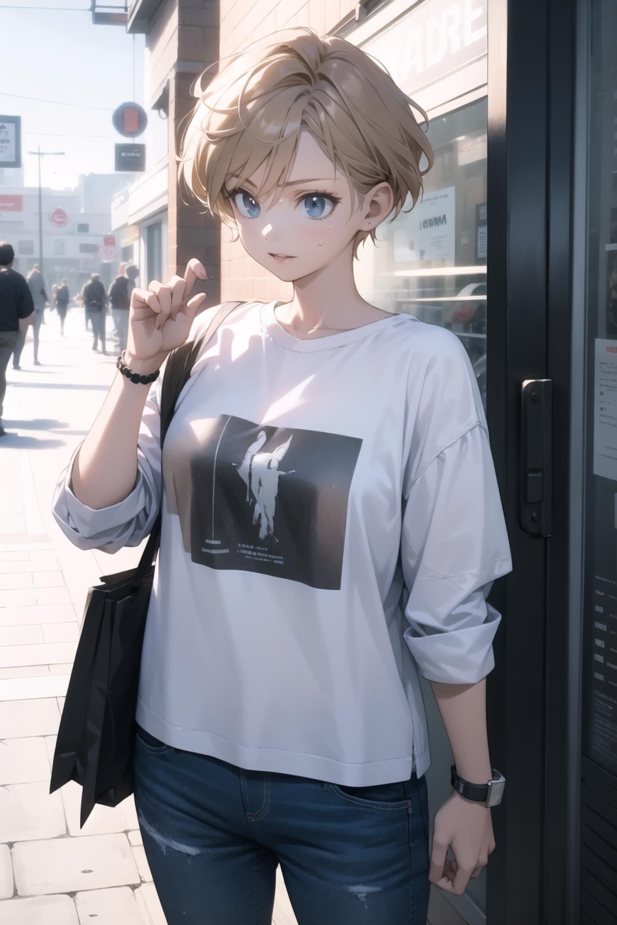 harukasm,  casual,  streetwear1girl by tappy on Tensor.Art