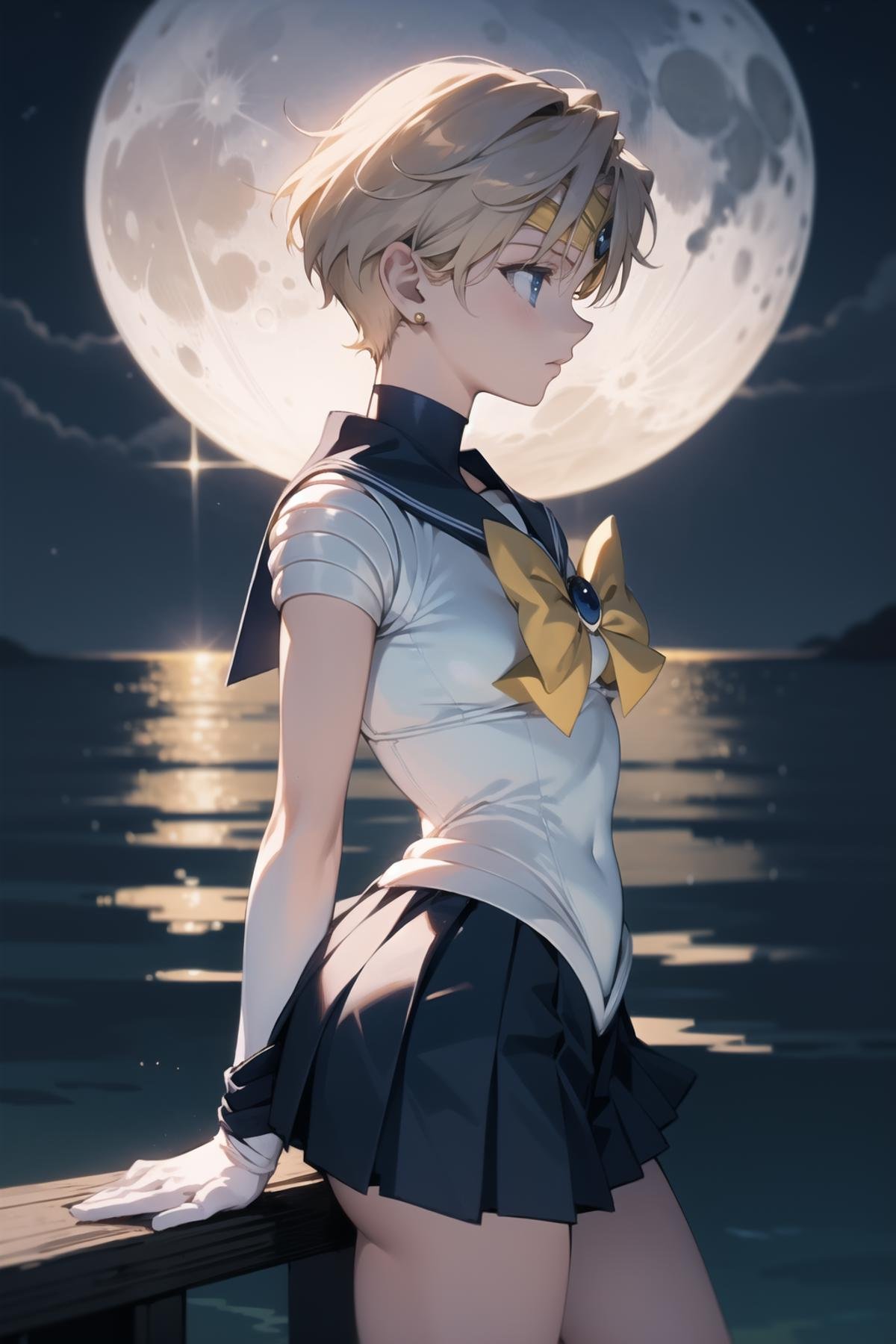 harukasm,  sailor senshi uniform,  leotard by tappy on Tensor.Art