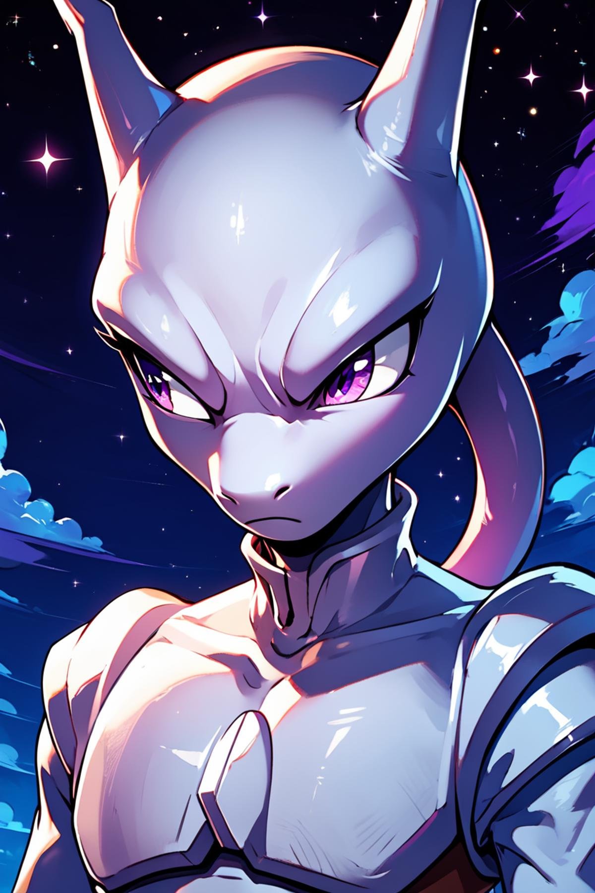 score_9, score_8_up, score_8, no humans,   zzMewtwo, source anime,    closed mouth, purple eyes, upper body, outdoors, sky, cloud, looking to the side, night, frown, star (sky), night sky, source anime,   abstract background,   embedding:zPDXL, Expressiveh,  <lora:MewtwoPokemonPDXL:0.8>,  <lora:CatalystStylePDXL:0.6>,  <lora:SDXLFaeTastic2400:0.5>,  <lora:Expressive_H-000001:0.4>,