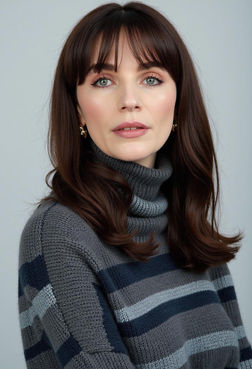 A photo of Aisling Bea wearing a turtleneck sweater,  <lora:Aisling_Bea:1>