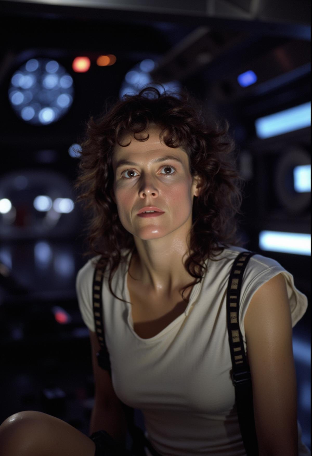 a photo of Ellen Ripley on board a space ship,  <lora:Ellen_Ripley:1>