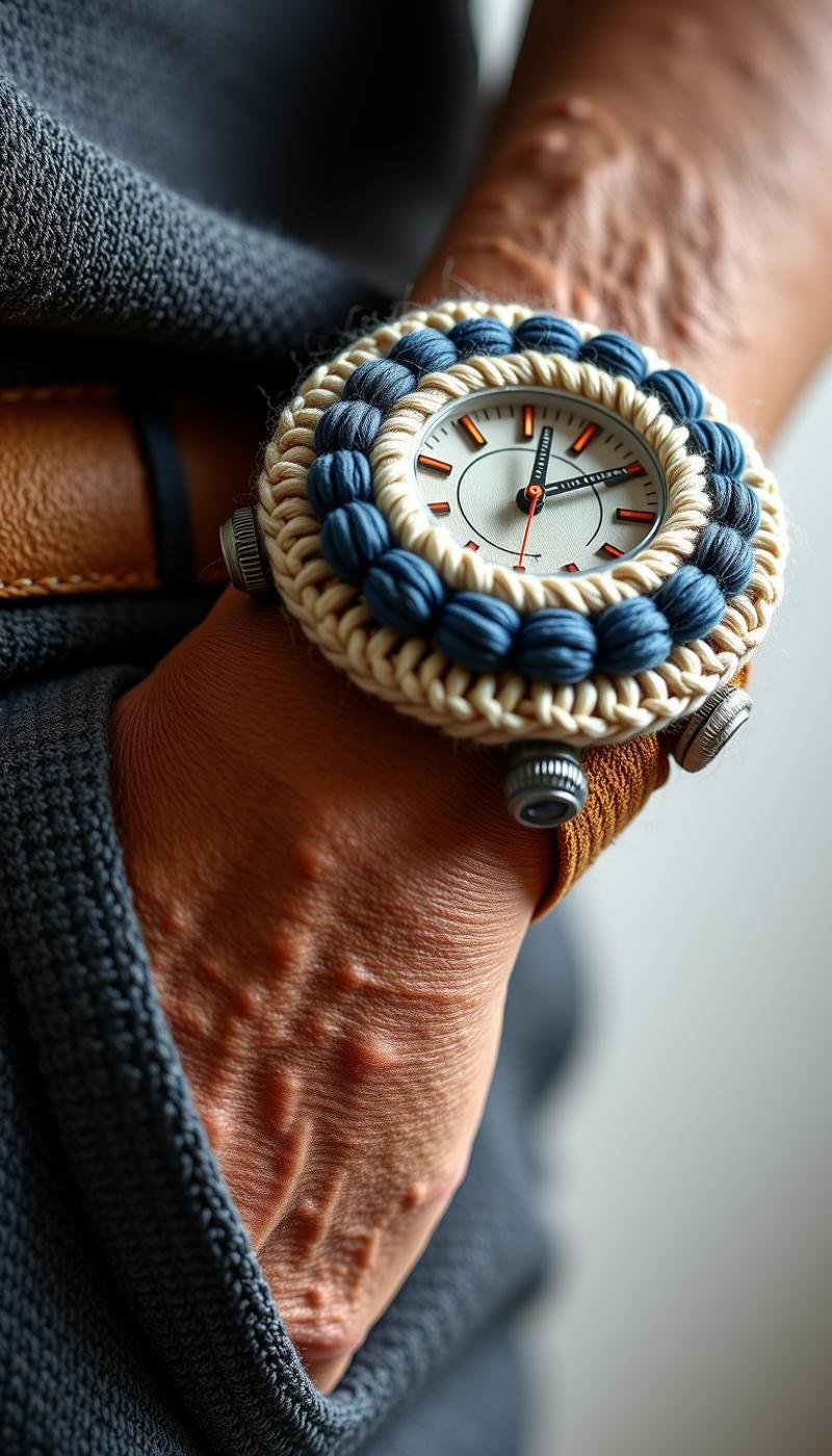 Made out of wool a Wristwatch