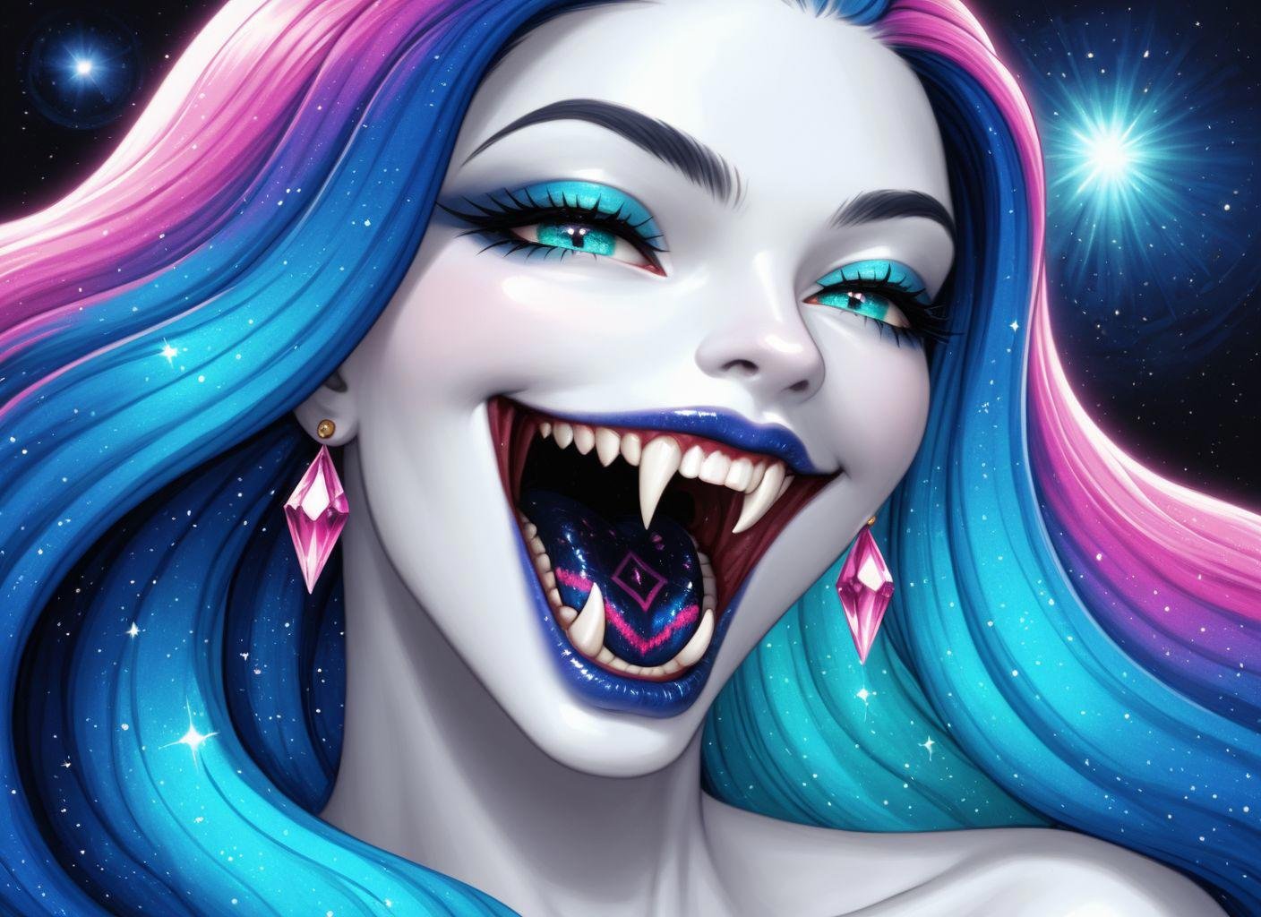 Hyper close-up,  (closed female mouth,  diamond skin by gratzira on Tensor.Art