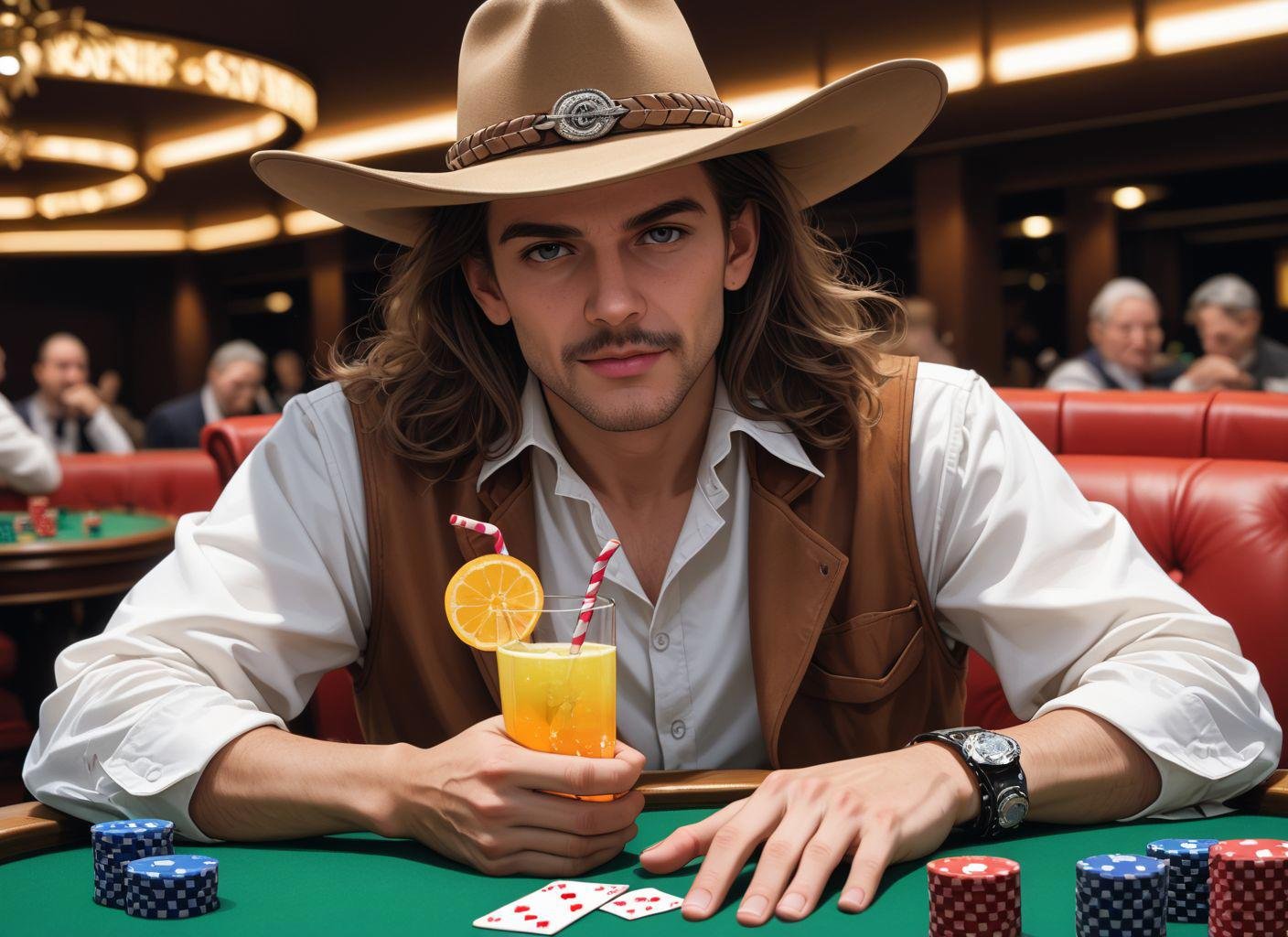 old west salon,  1900's western,  poker table by gratzira on Tensor.Art
