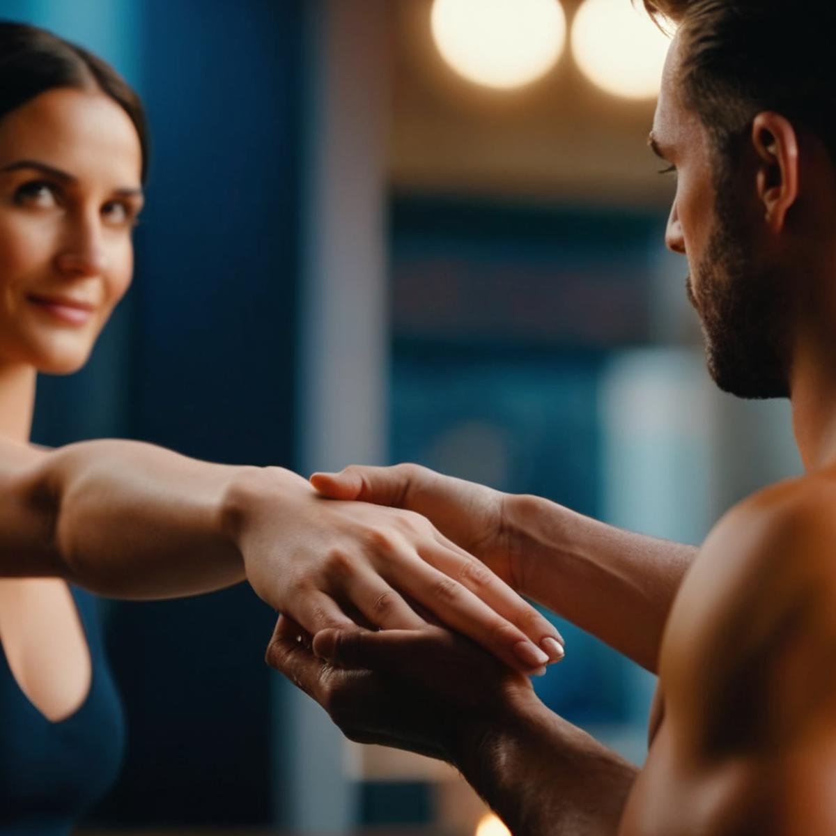 cinematic film still of  <lora:Perfect Hand:1.2>perfection a woman giving a man a hand job perfect hand style, shallow depth of field, vignette, highly detailed, high budget, bokeh, cinemascope, moody, epic, gorgeous, film grain, grainy