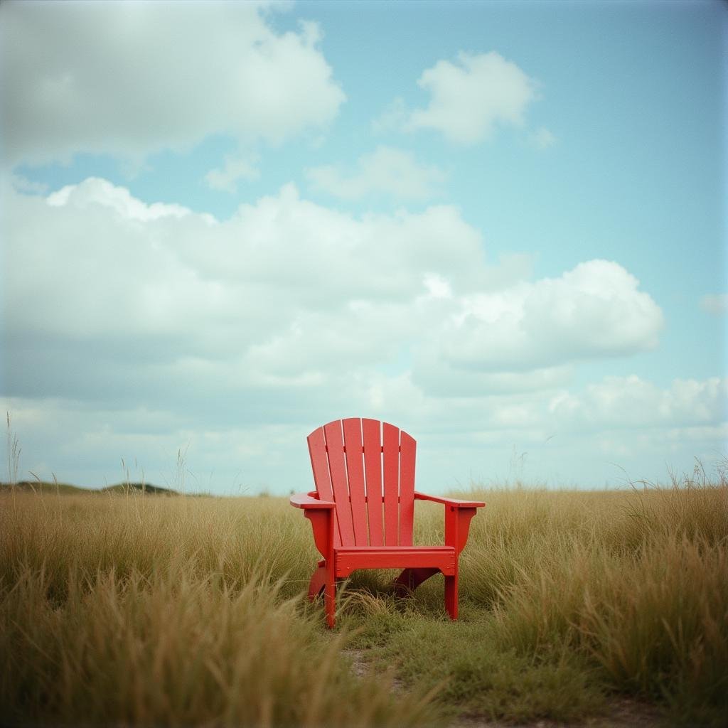 <lora:Kodak Motion Picture Film style v1:1>Film grain still image of a red chair sitting in a field with a cloudy sky,outdoors,sky,day,cloud,blue sky,no humans,cloudy sky,grass,scenery,horizon,field , cinematic look, film look, filmic, contrast, detailed, high quality, sharp image, film color, Kodak Motion Picture Film style, different color, different people, different look, different style, 35MM Film, 16MM Film, Photographic film, music video style, artistic style, cinematic style, film granularity, film noise, image noise, artistic effect, Fujicolor, Fuji film, Analog photography, movie style, movie still, Film grain overlay, Film Grain style