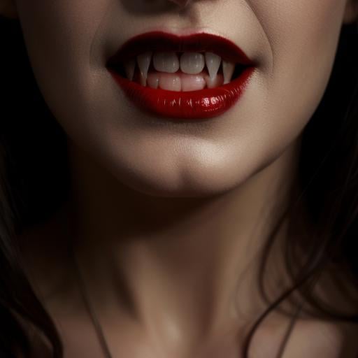 UHD, 4k, ultra detailed, cinematic, a photograph of  <lora:vampire fangs teeth 1.5:1.2>a woman with blood on her vampire teeth and a vampire makeup vampire fangs teeth, epic, beautiful lighting, inpsiring