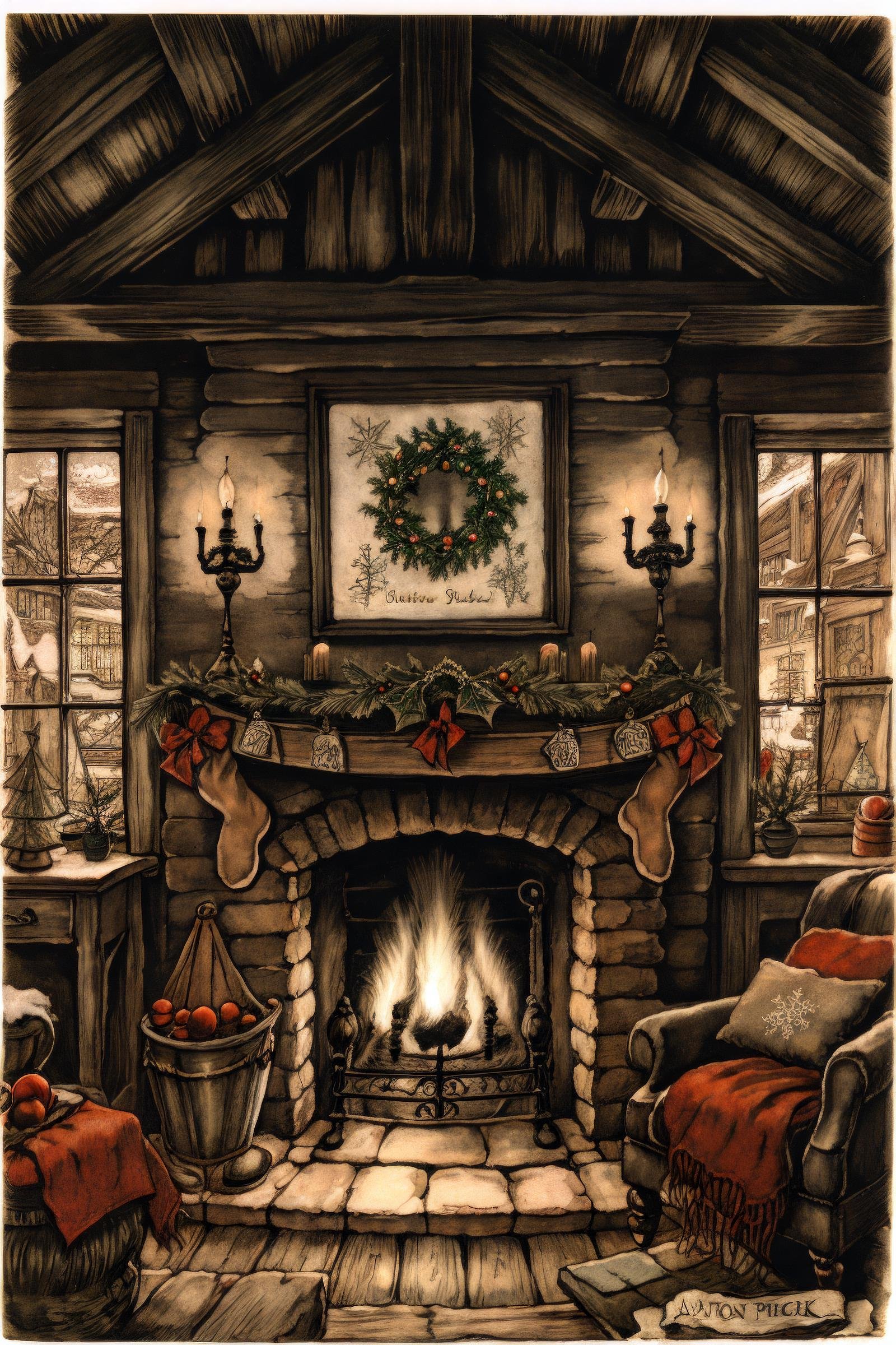 anton pieck style, christmas tree, <lora:Anton_Pieck_Style:1>