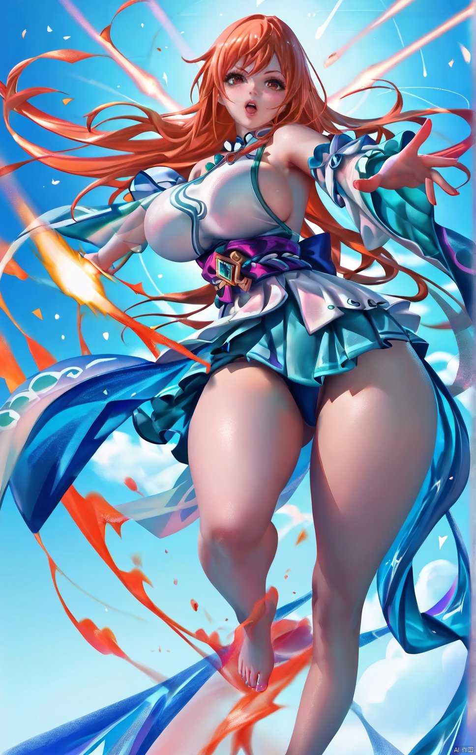 Nami. close-up,  foot focus,  1girl by Tianchimp on Tensor.Art
