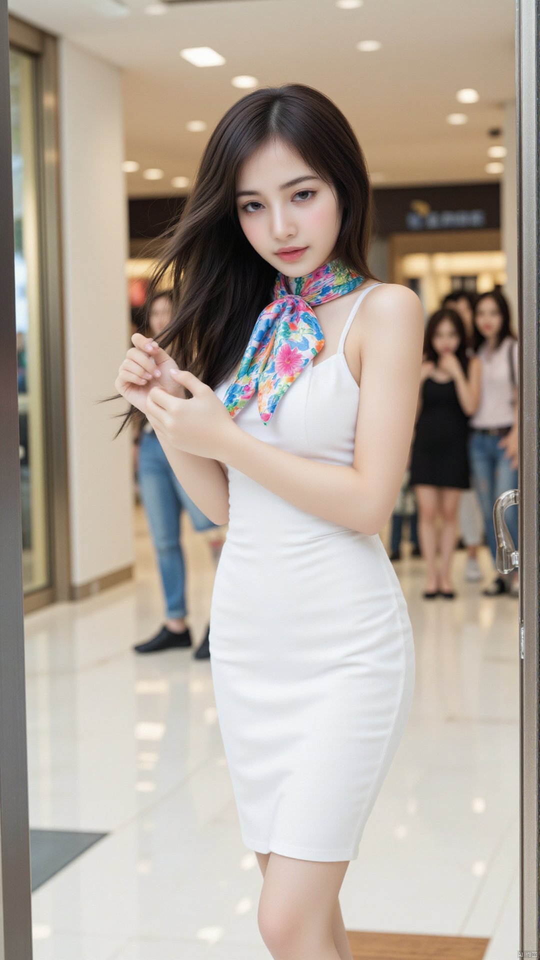 A Chinese beauty with long,  flowing,  pitch-black and lustrous hair by getphat on Tensor.Art