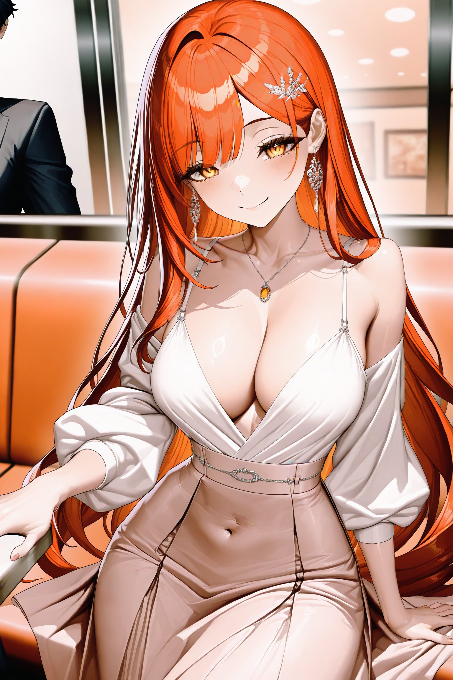 Pretty and charming woman. She wears a casual outfit. She is a very girly. Hyperdetailing masterpiece,  hyperdetailing ski...