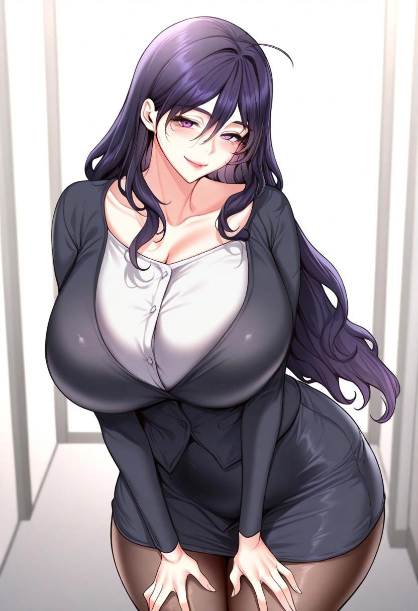 solo,  Kang Soyung,  Dark purple long hair by Kagetsuki8375  on Tensor.Art