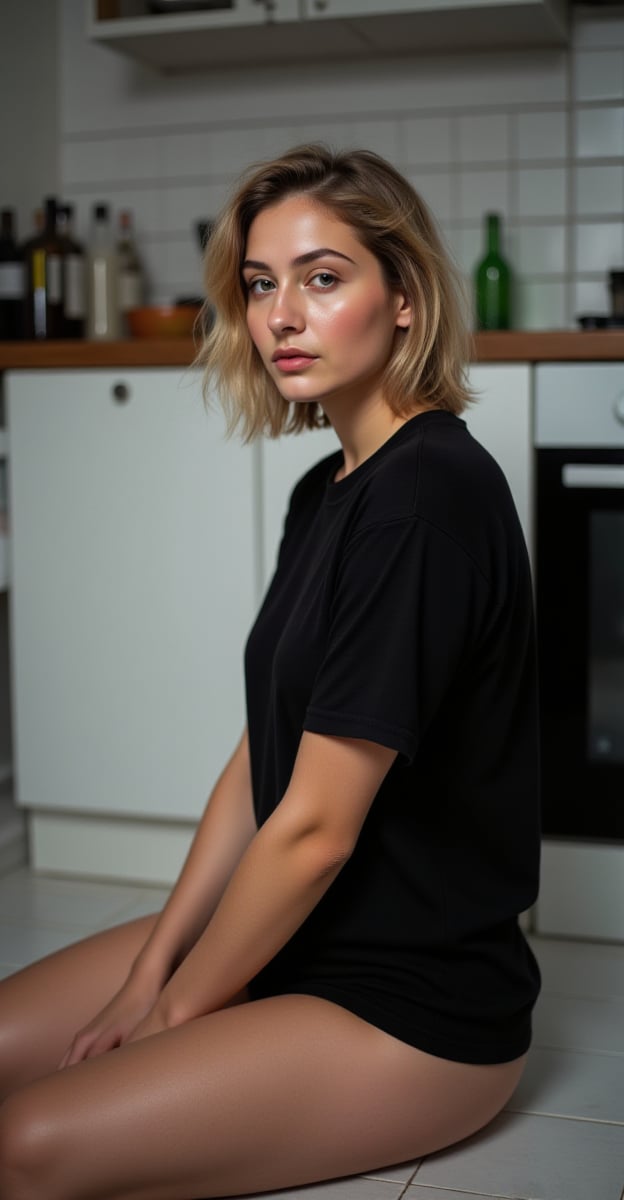 A cinematic and highly detailed lifestyle portrait of a gorgeous 23-year-old Swiss woman with Germanic heritage,  known fo...