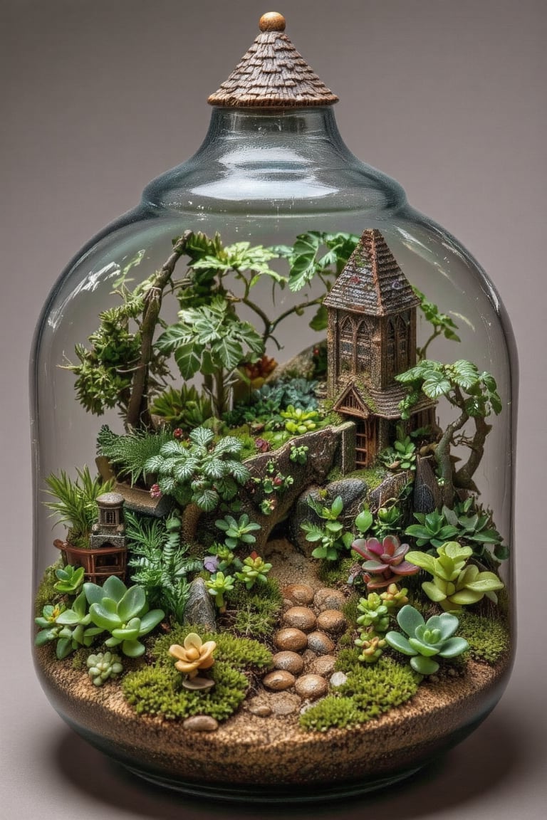 midcentury,  Terrarium,  gorhic cathedral by Izmys on Tensor.Art