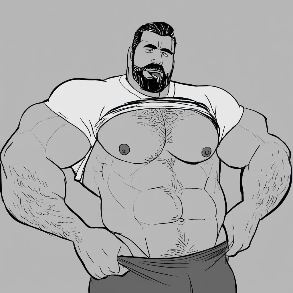 beard,  shirt lift,  facial hair by user_822831630136763909 on Tensor.Art