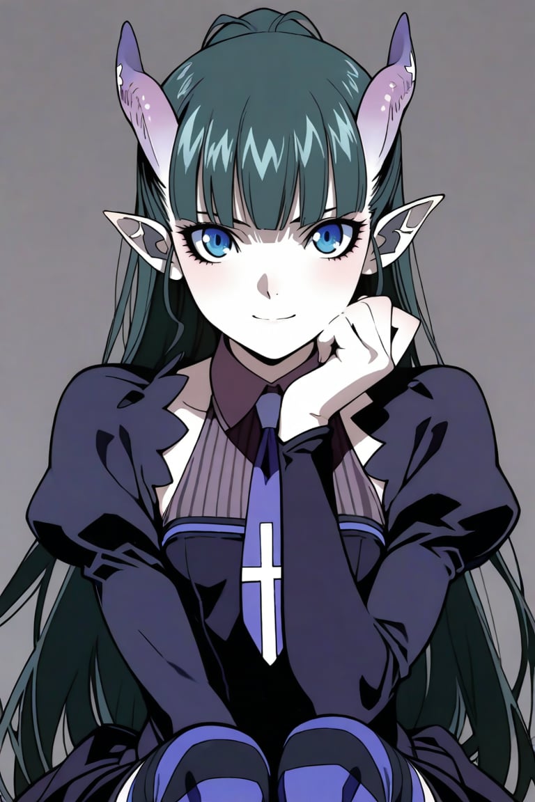 elea,  clothes,  striped thighhgihs by だれとく紳士 on Tensor.Art