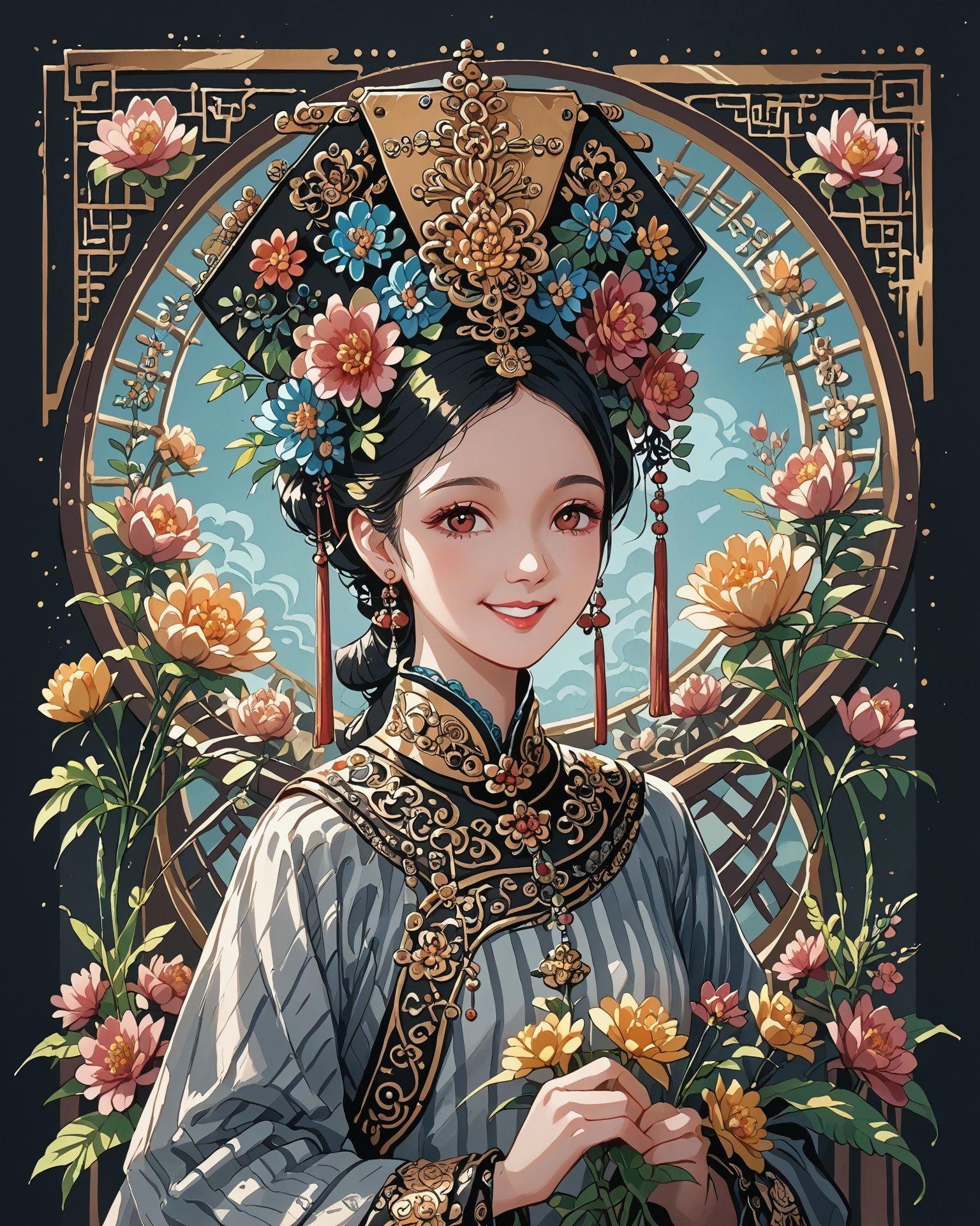 1girl,  headdress, by KimiKoro on Tensor.Art