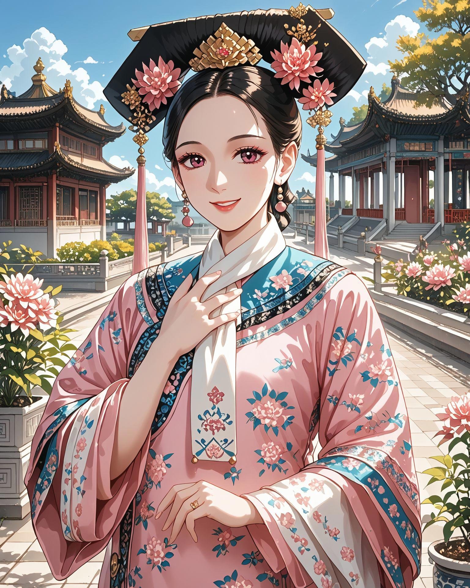 1girl,  qingfa,  (qingfa scarf:1 by KimiKoro on Tensor.Art