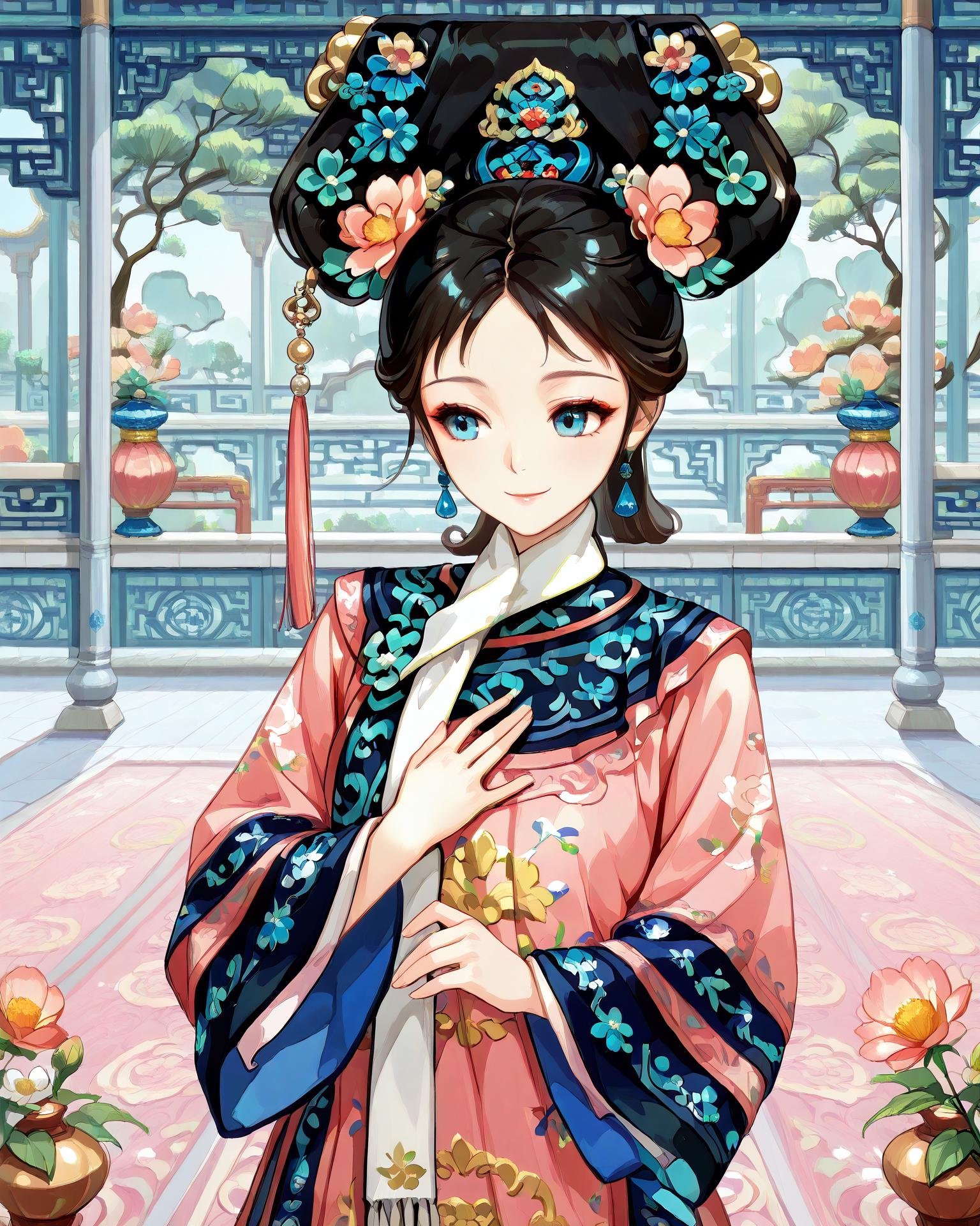 1girl,  qingfa,  (qingfa scarf:1 by KimiKoro on Tensor.Art