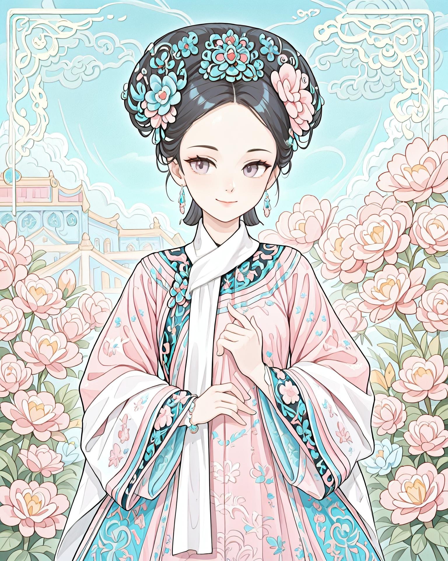 1girl,  qingfa,  (qingfa scarf:1 by KimiKoro on Tensor.Art