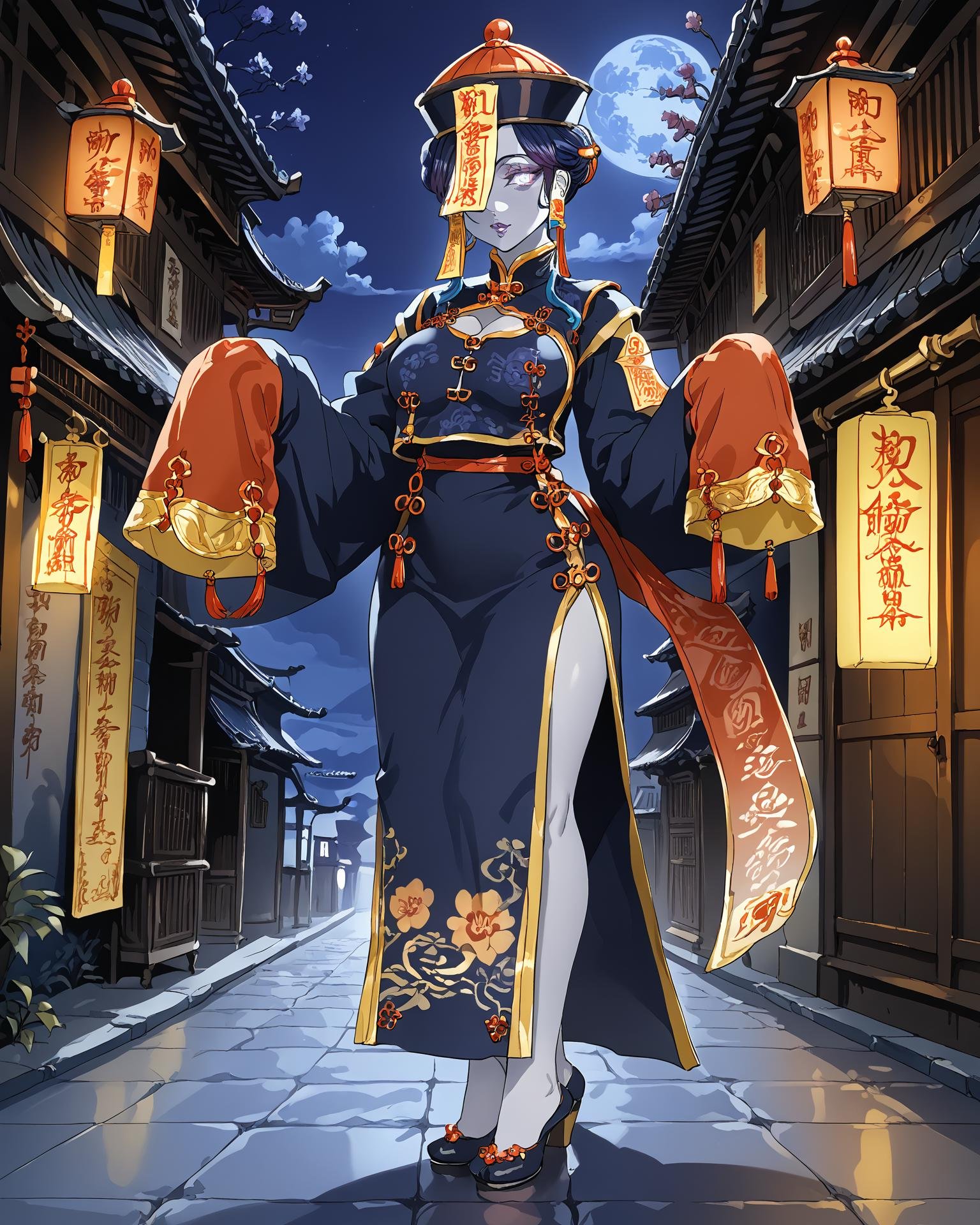 1girl,  jiangshi,  full body by KimiKoro on Tensor.Art