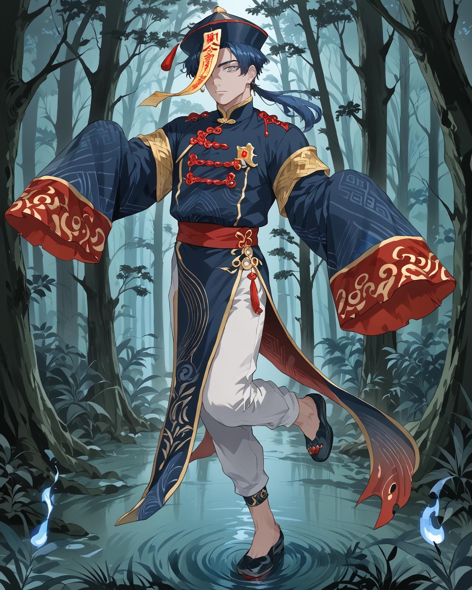 1boy,  jiangshi,  full body by KimiKoro on Tensor.Art