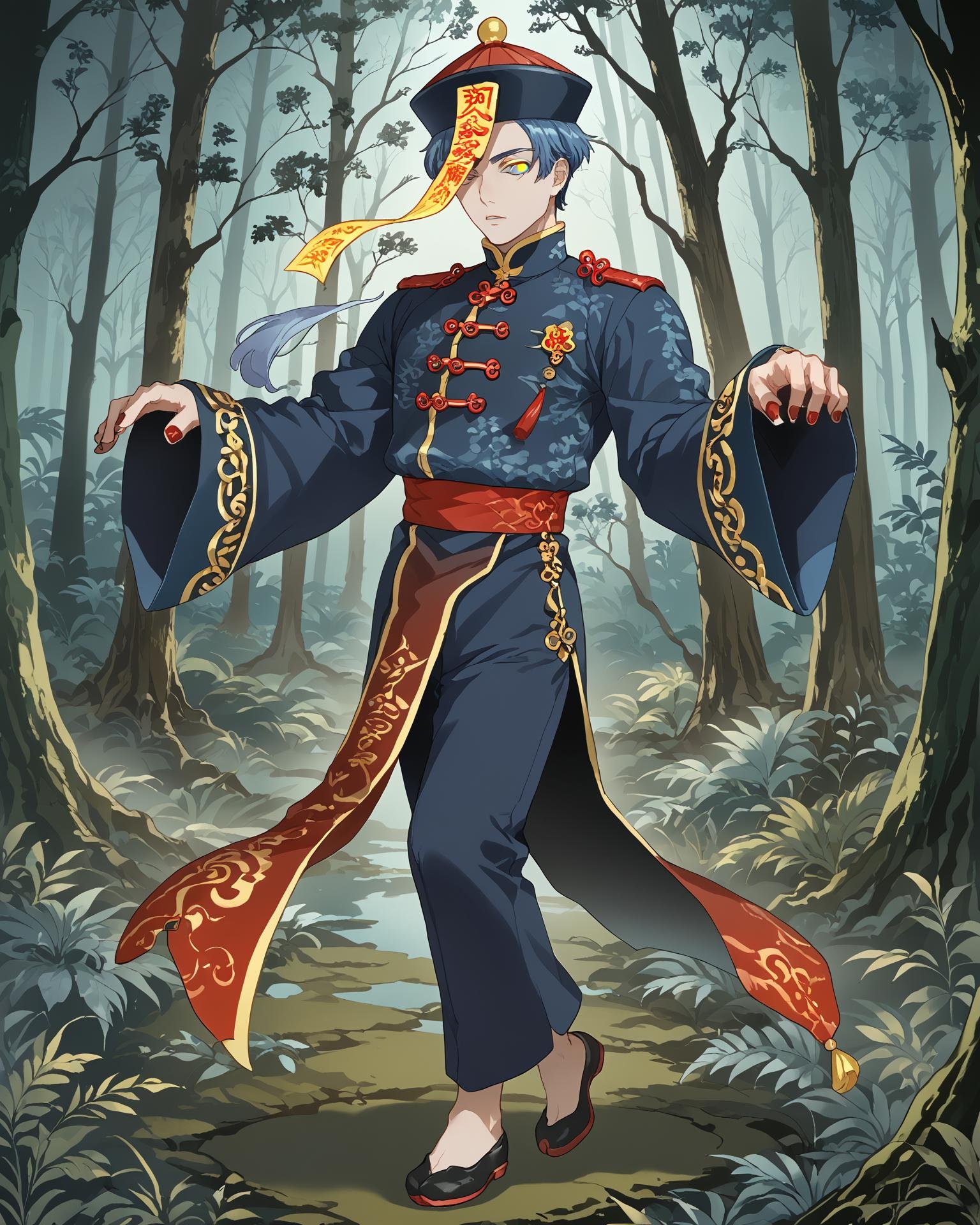 1boy,  jiangshi,  full body by KimiKoro on Tensor.Art