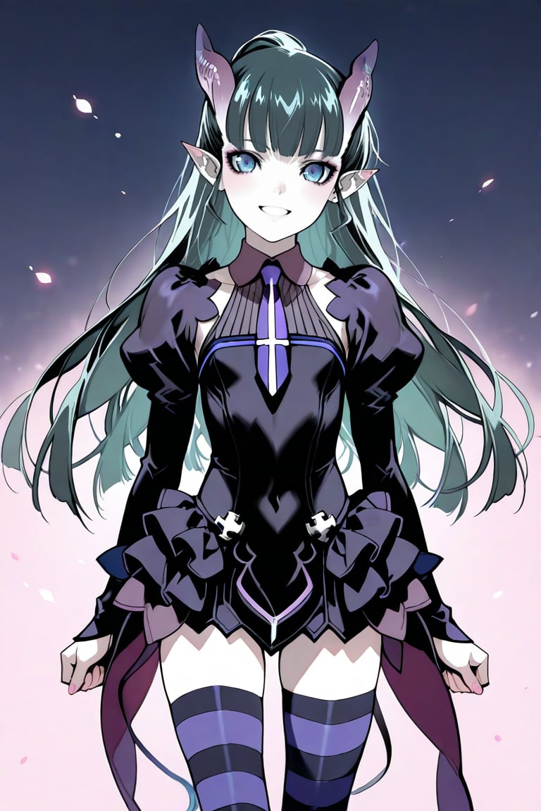 elea,  dress,  striped thighhgihs by だれとく紳士 on Tensor.Art