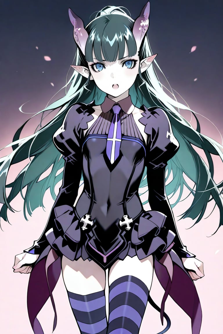 elea,  dress,  striped thighhgihs by だれとく紳士 on Tensor.Art