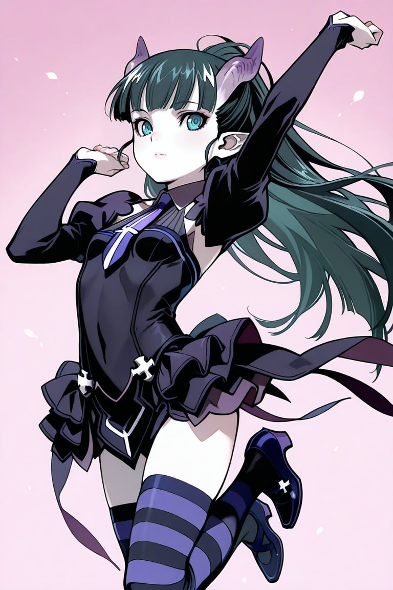 elea,  dress,  striped thighhgihs by だれとく紳士 on Tensor.Art