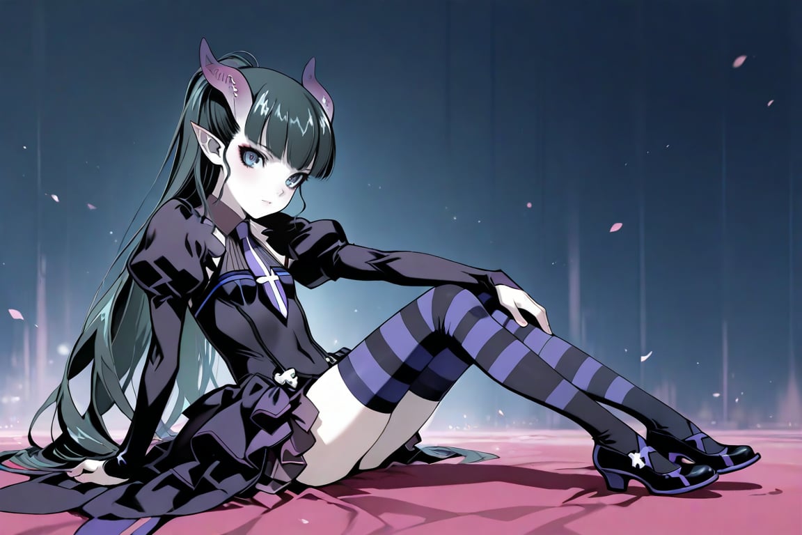 elea,  dress,  striped thighhgihs by だれとく紳士 on Tensor.Art
