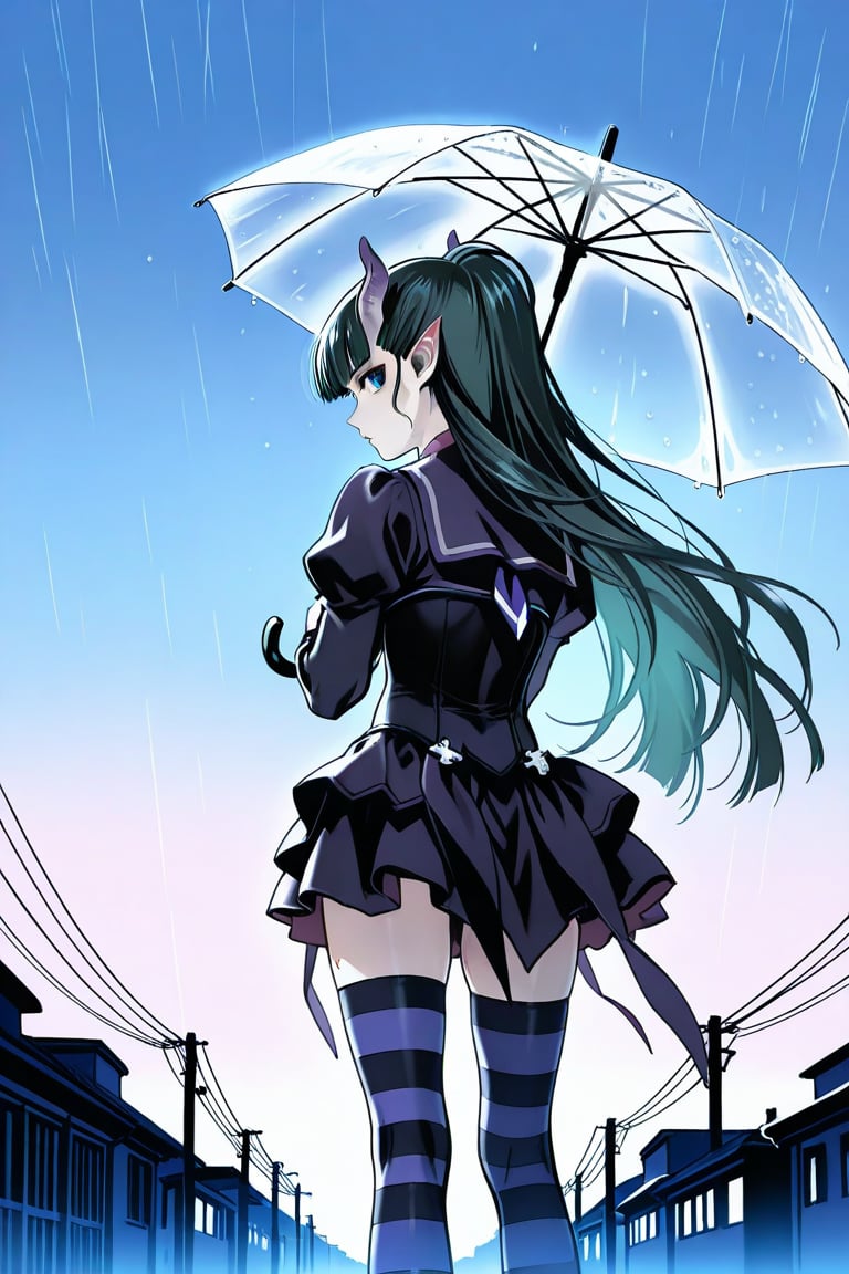 elea,  dress,  striped thighhgihs by だれとく紳士 on Tensor.Art