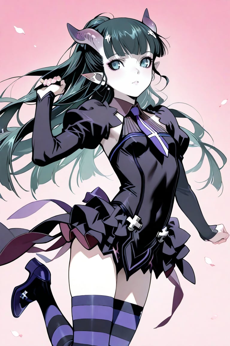 elea,  dress,  striped thighhgihs by だれとく紳士 on Tensor.Art