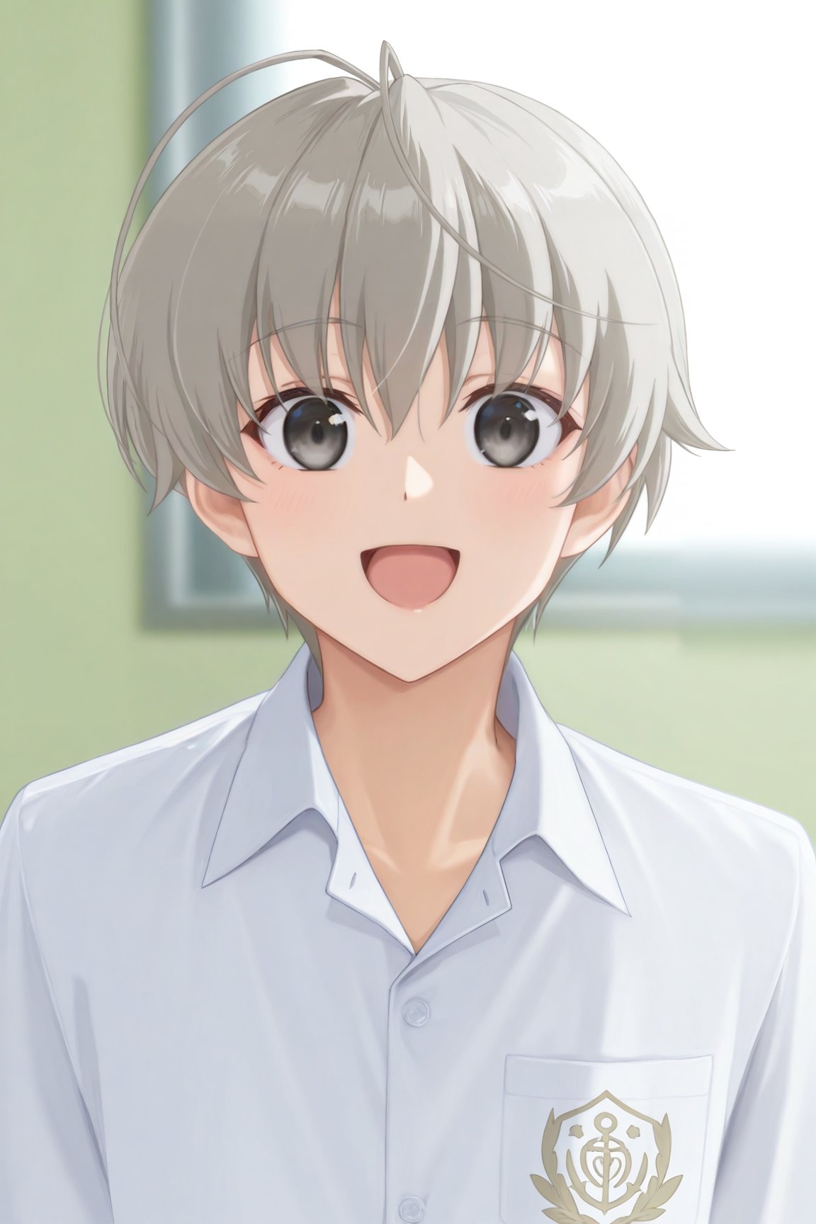 haruka kasugano,  grey hair,  grey eyes by 25kkai on Tensor.Art