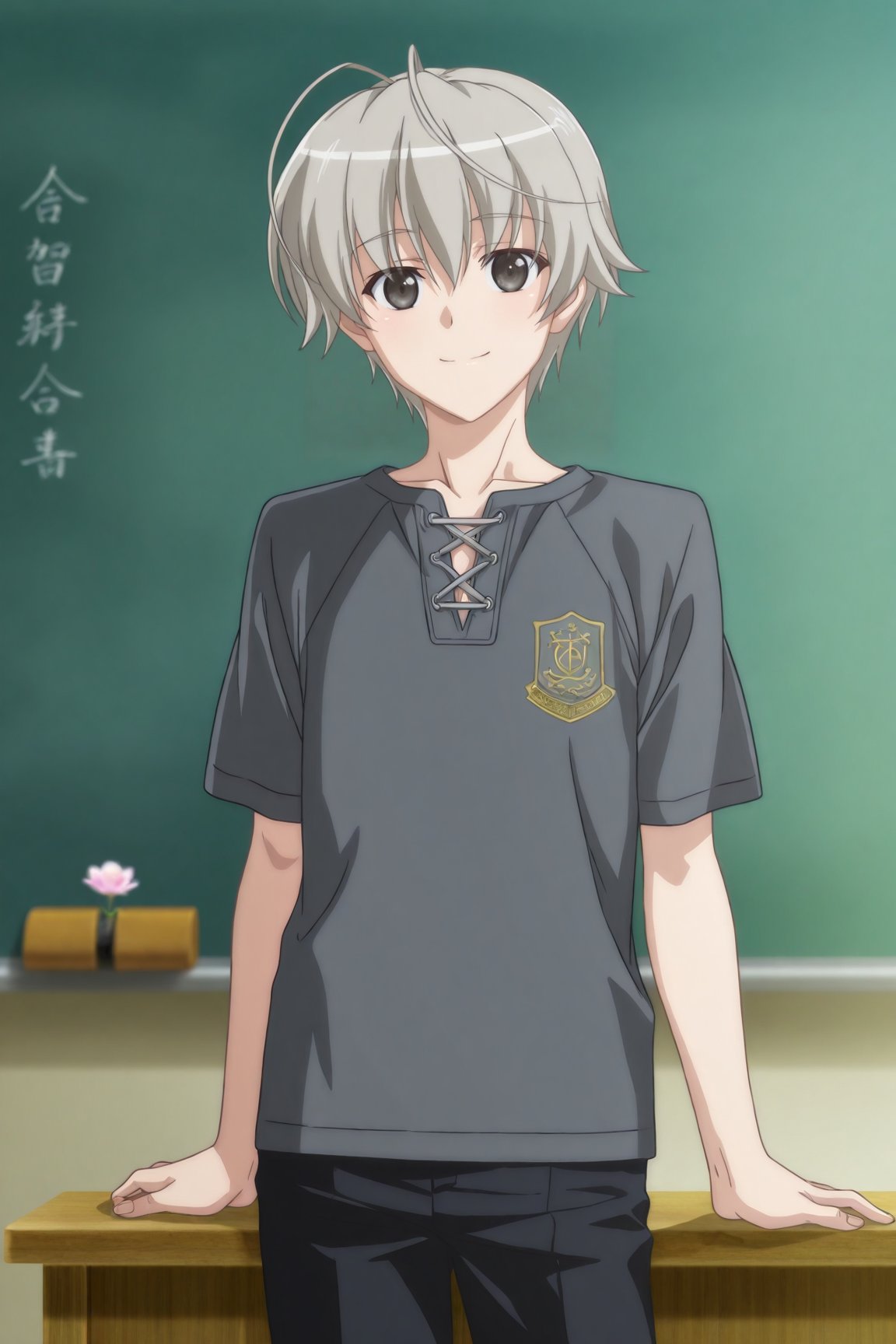 haruka kasugano,  grey hair,  grey eyes by 25kkai on Tensor.Art