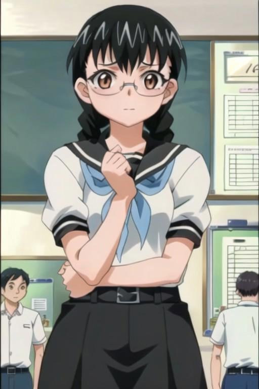 (masterpiece),  izumi yuka,  glasses by duongve13112002 on Tensor.Art