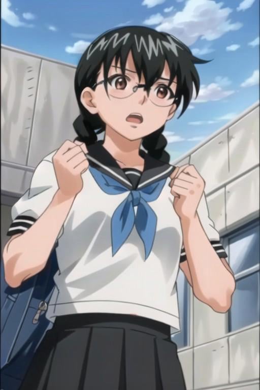 (masterpiece),  izumi yuka,  glasses by duongve13112002 on Tensor.Art